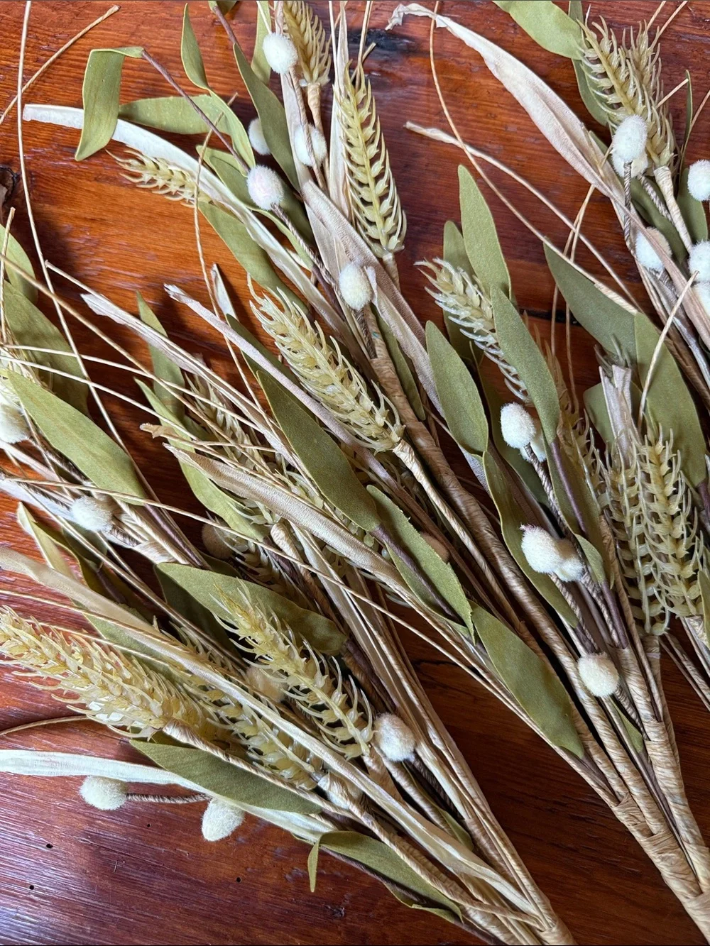 🌾 3 NWOT 32” Neutral/Green Wheat Stem Spray. Great for Fall Decor Arrangements